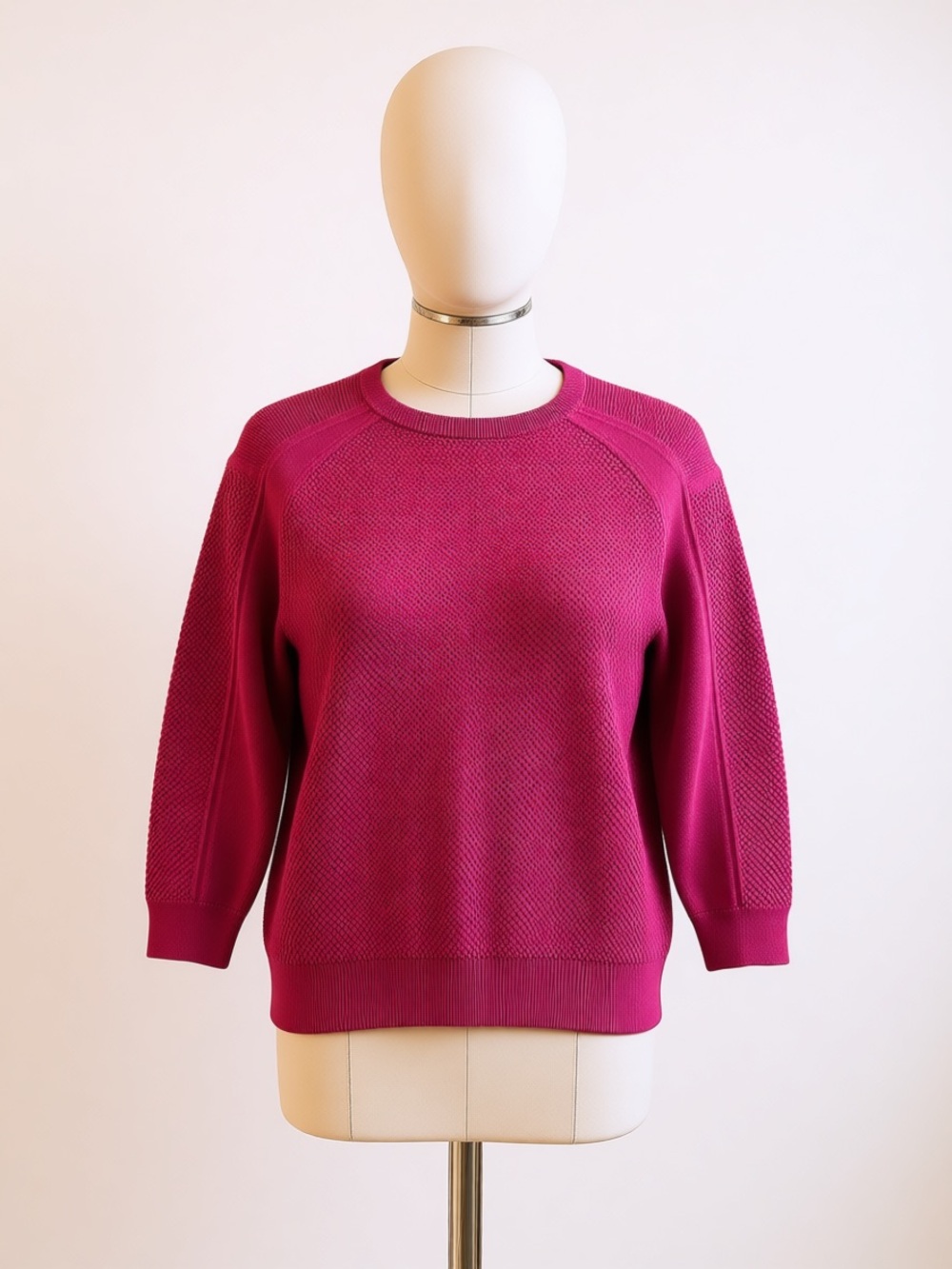 Marc by Marc Jacobs Textured Knit Sweater – Strawberry Daiquiri Pink
